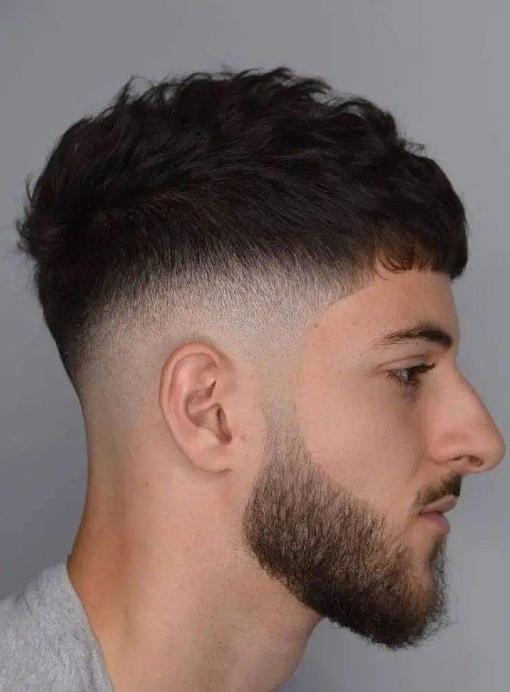 Corte fade con barba
